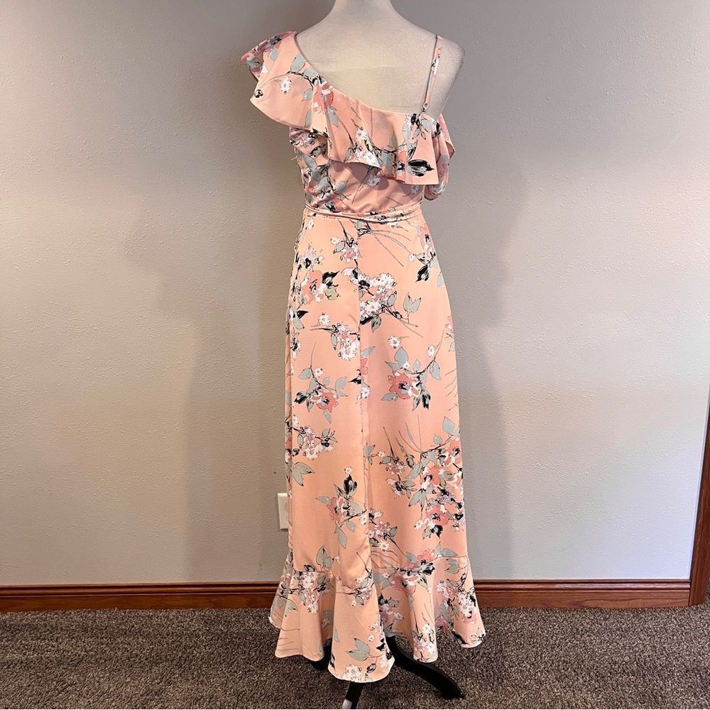 Floral Pink Ruffle Maxi Dress - Picture 7 of 15